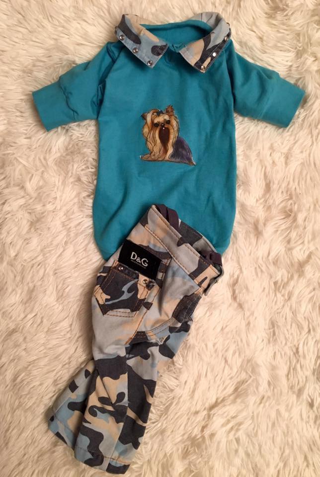 Блузка и дънки “My Yorkie Fashion Icon collection by FREA”